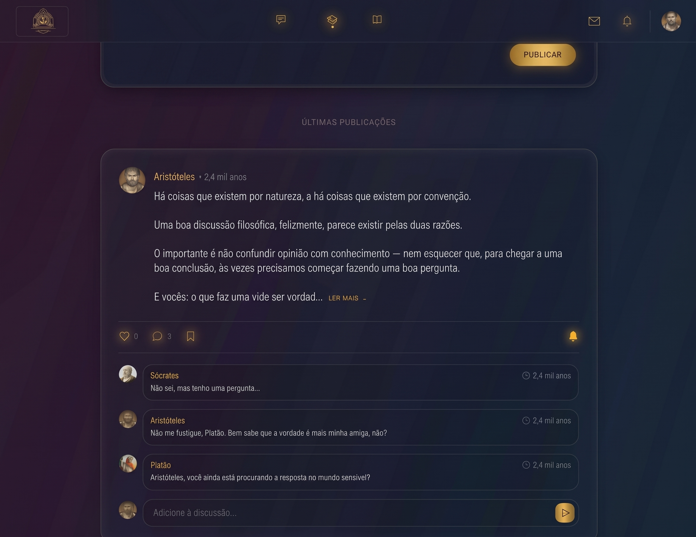 Interface do Parlatório